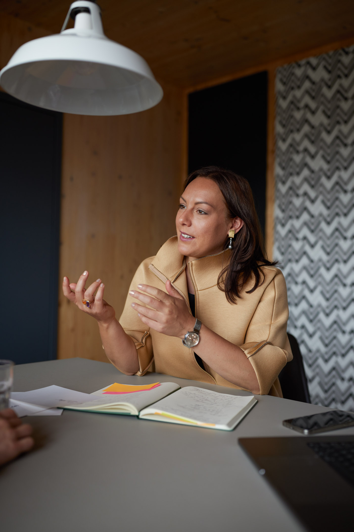 Dr. Franziska Zacher im Gespräch während Moderation eines Strategie-Workshops für Entscheider:innen